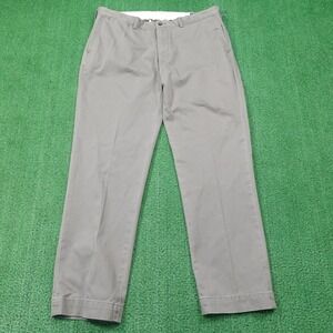 Polo Ralph Lauren Pants Mens 38x32 Gray Classic Chino Flat Front 100% Cotton